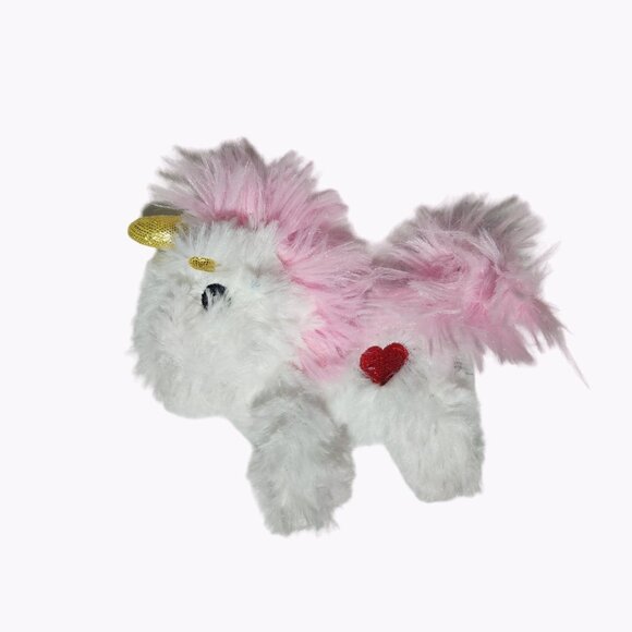 Unicorn 5 inch Plush Pink Red Heart White Mini Toy Small Fantasy Stuffed Animal - Picture 2 of 5